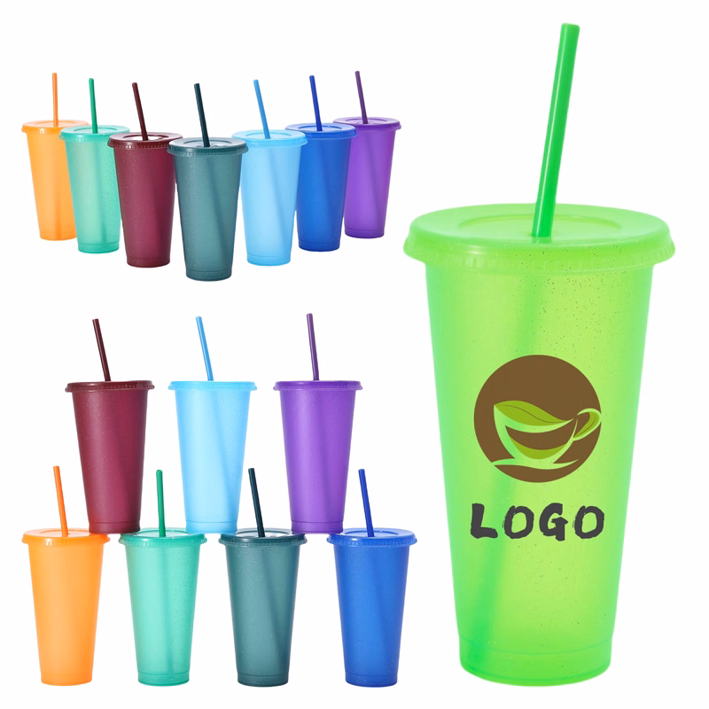 Insulated Tumbler Plastic Straw Cup
