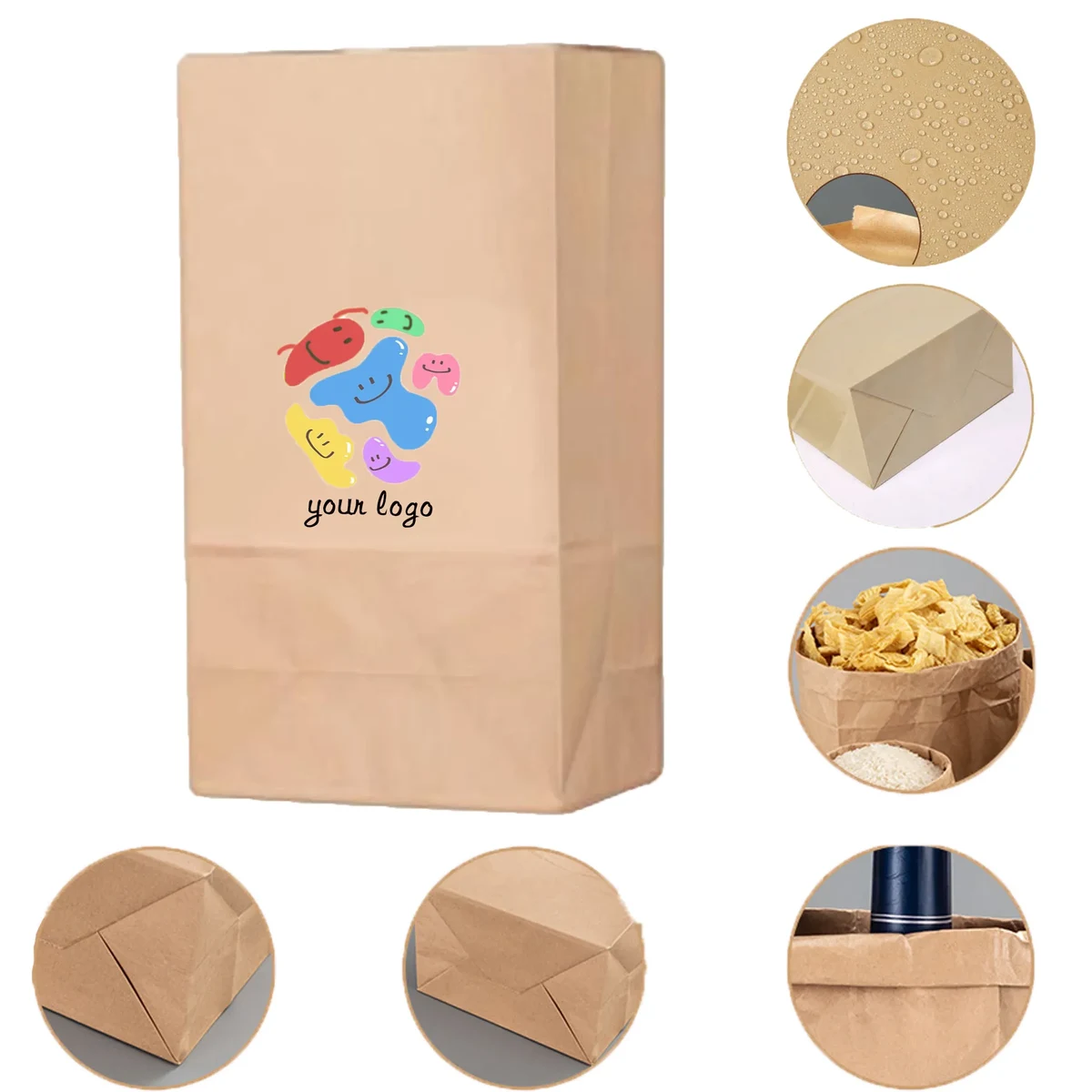 Kraft paper hand-held bag 1
