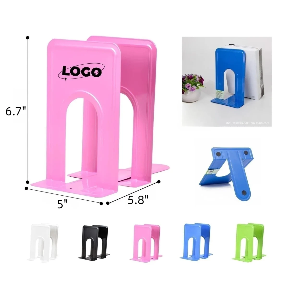 2 in 1 Metal Bookend Candy Color 1