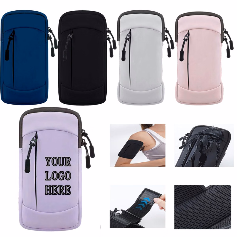 Dual Pocket Waterproof Sports Arm Bag for Workout
