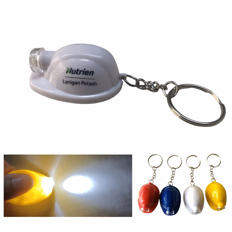 Safety Helmet Flashlight Keychain