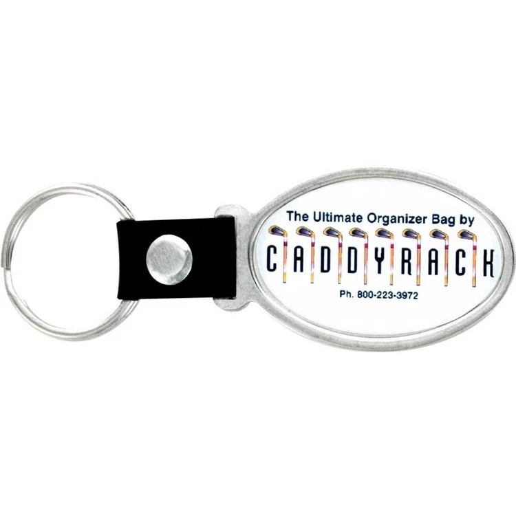 Vibraprint® Bright Silver Keytag (1-3/4") 1