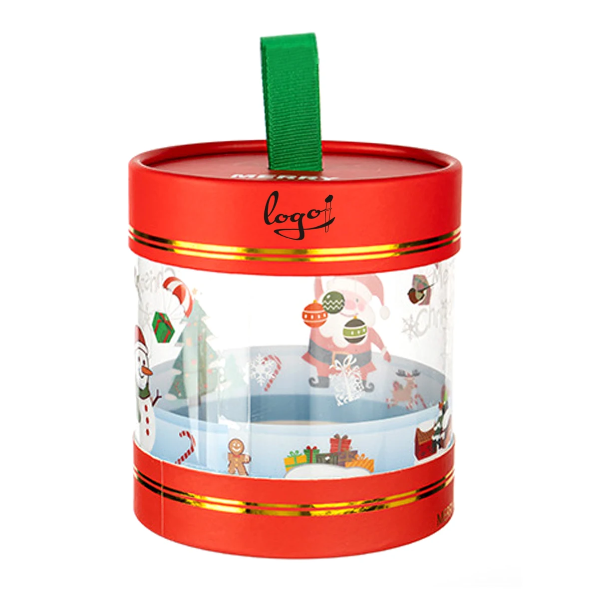Christmas transparent Cylinder Packaging Gift Box 1
