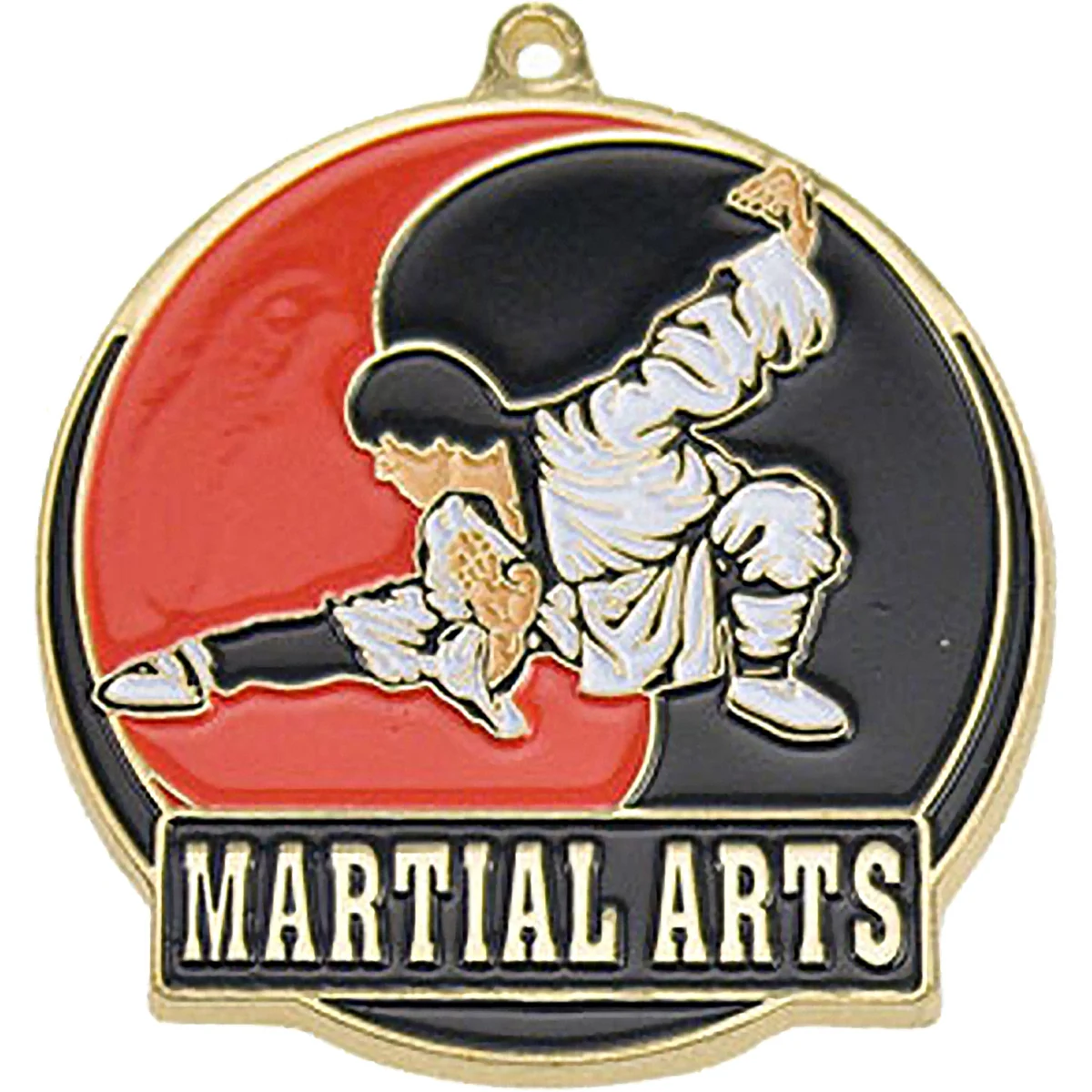 Stock Gold Enamel Sports Medals: Martial Arts 1