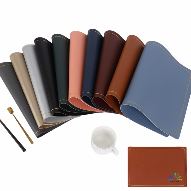 Reversible PU Leather Table Mat ?C Easy Wipe & Water Resistant