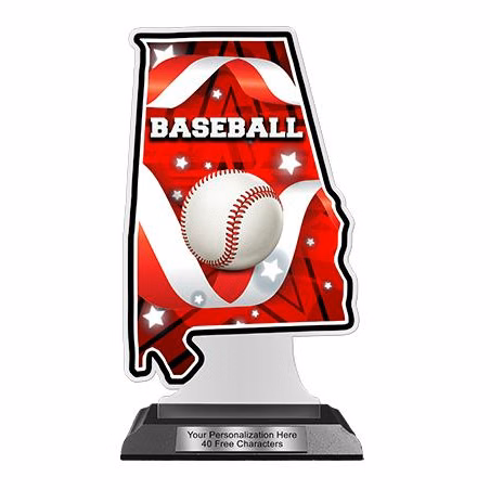 State Acrylic Trophy: 6" Alabama Shape (Event type