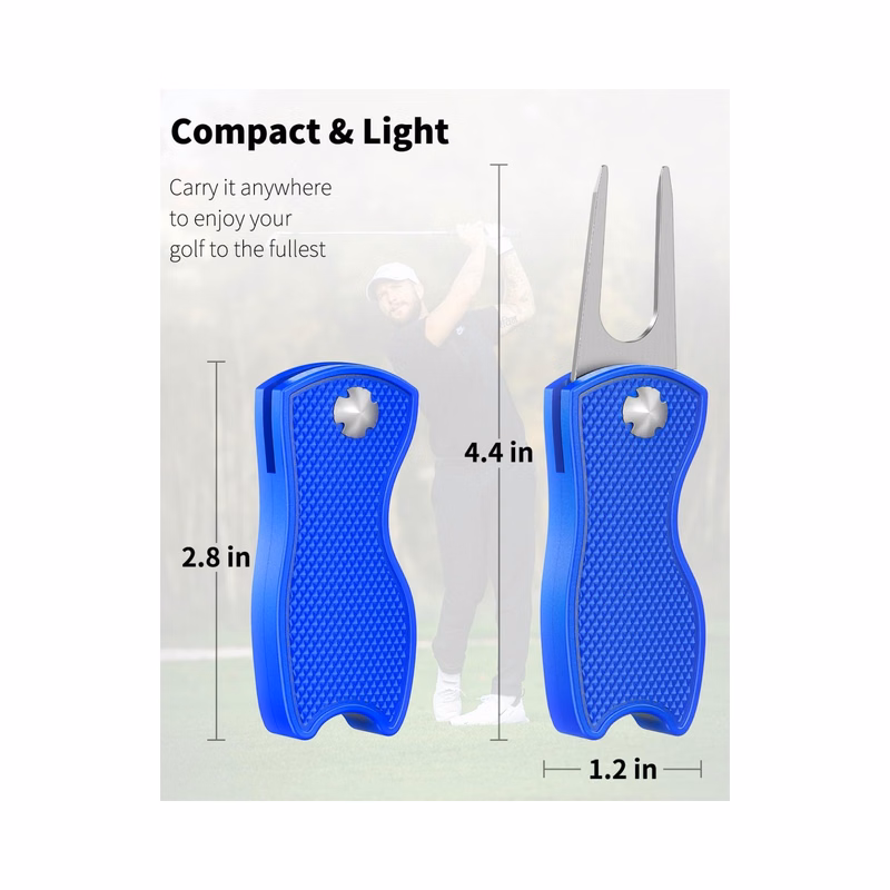 Golf Divot Repair Tool for Golfers Foldable Metal Green Tool