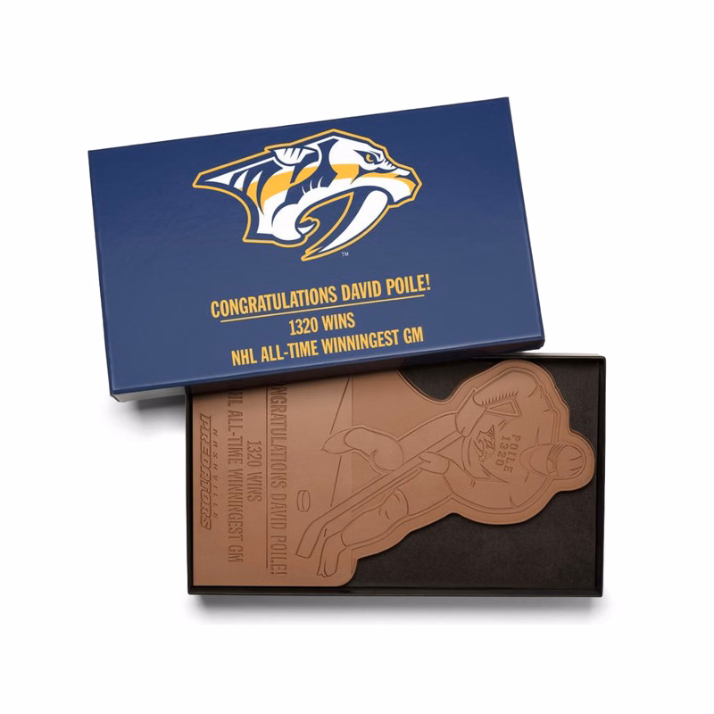 14"x 8" Custom Decorated Chocolate Shape with Luxury Custom Packaging