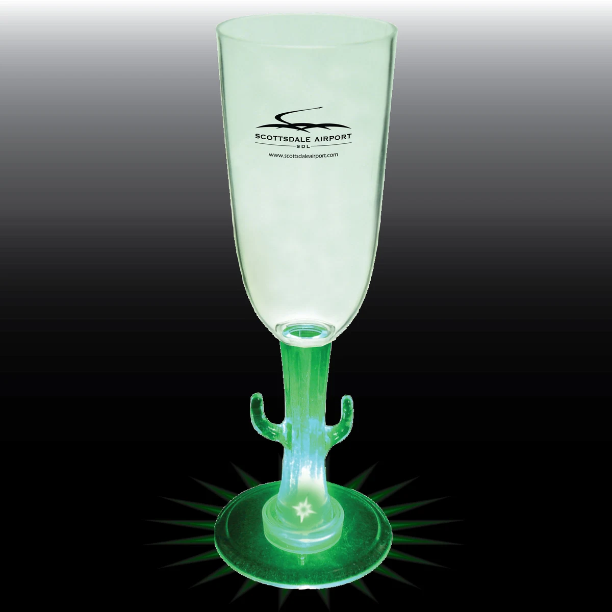 7oz Light Up Novelty Stem Plastic Champagne Flute 1