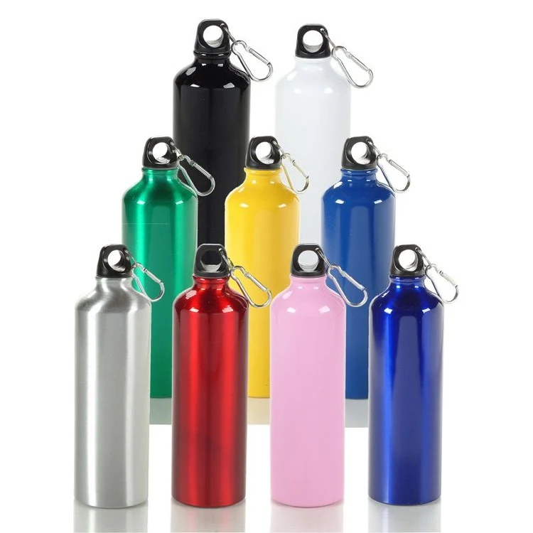 25 Oz. Aluminum Sport Bottle w/ Matching Color Carabiner (3 Days), custom water bottle with logo imprint 1