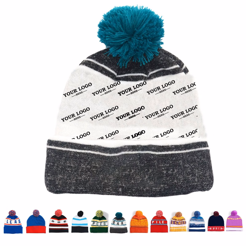 Cuff Pom Beanie Hat