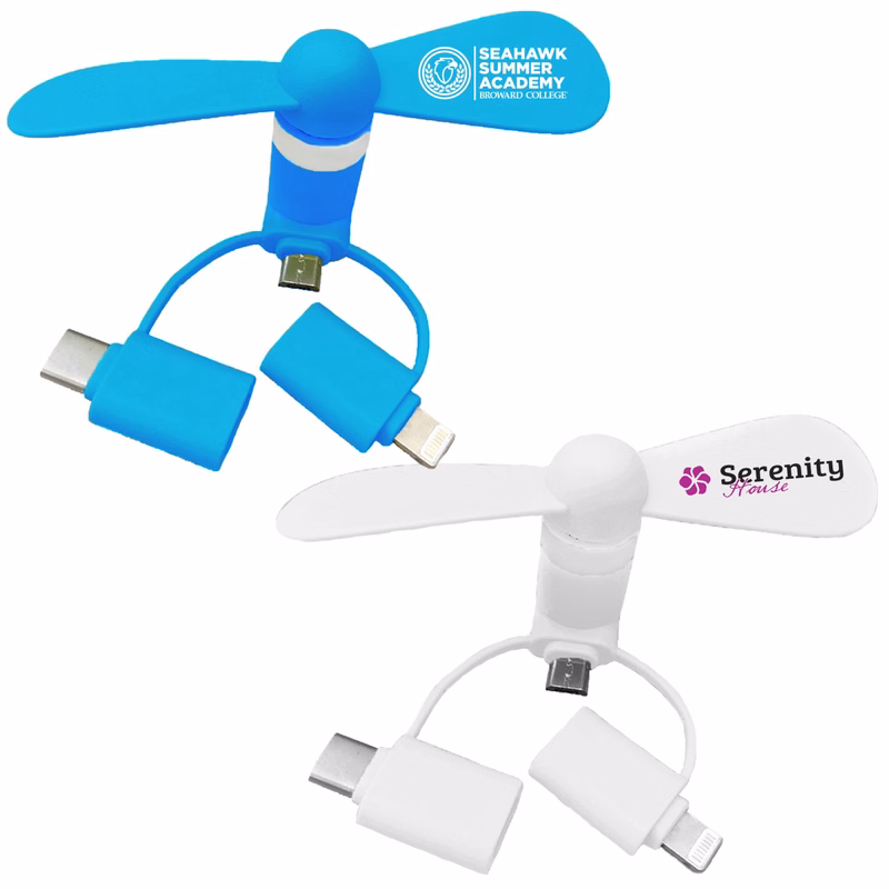 3-IN-1 Portable Cell Phone Fan