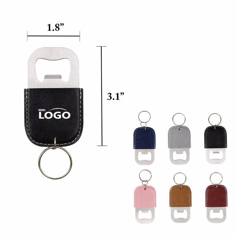 PU Stainless Steel Keychain Bottle Opener