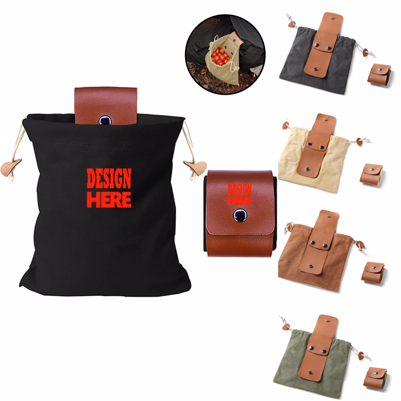Foldable Outdoor Foraging Bag for Mushrooms with PU Material