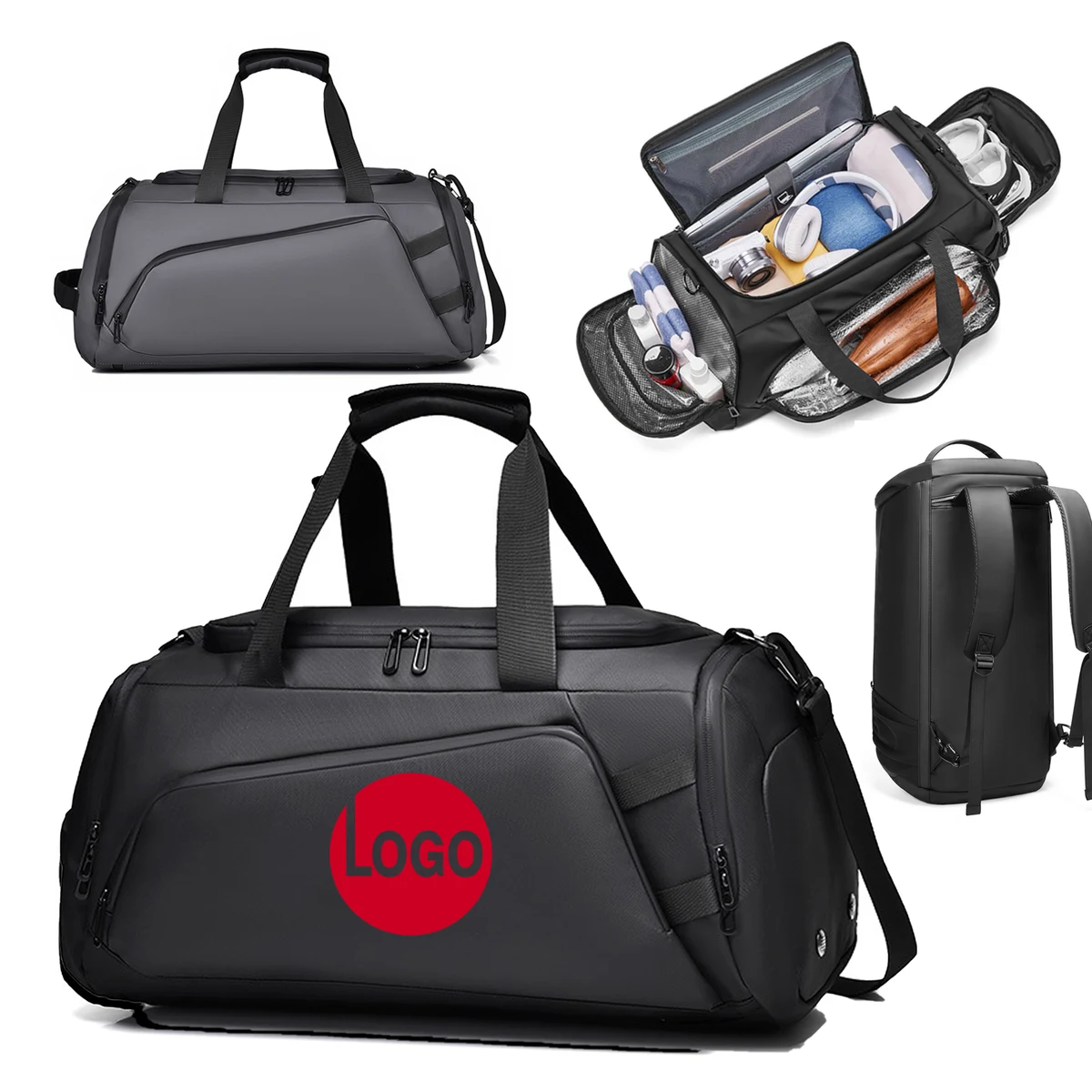 Waterproof Oxford Travel Duffel Bag with Multi-Pocket Design 1