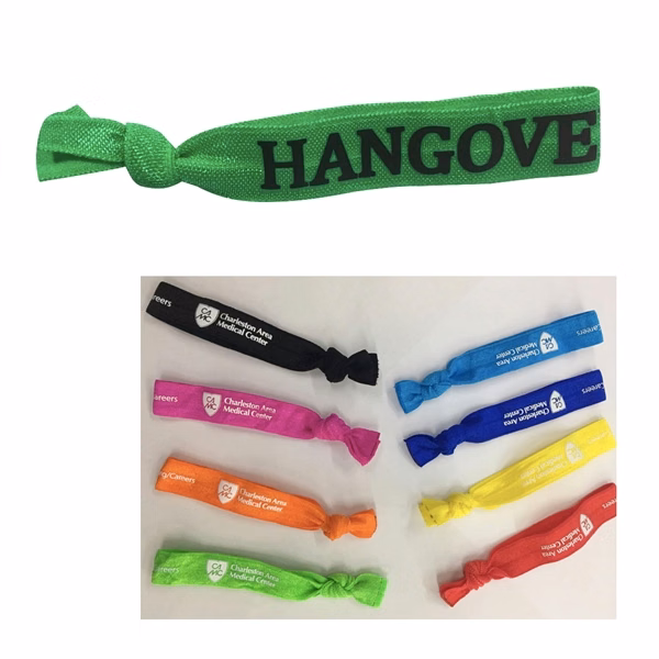 Custom Polyester Elastic Hair Tie with Dual Function — Fashion & Wellness Gift