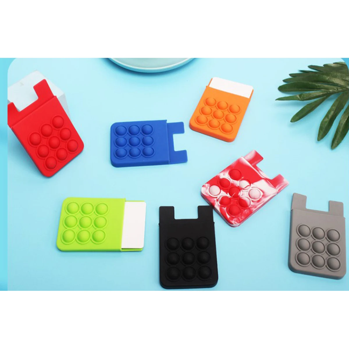 Silicone Push Bubble Phone Wallet 1