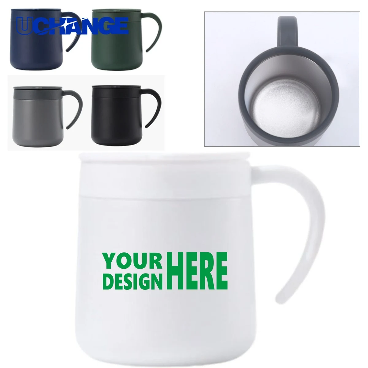 Thermal Insulation Stainless Steel Mug Container, custom water bottle with logo imprint 1