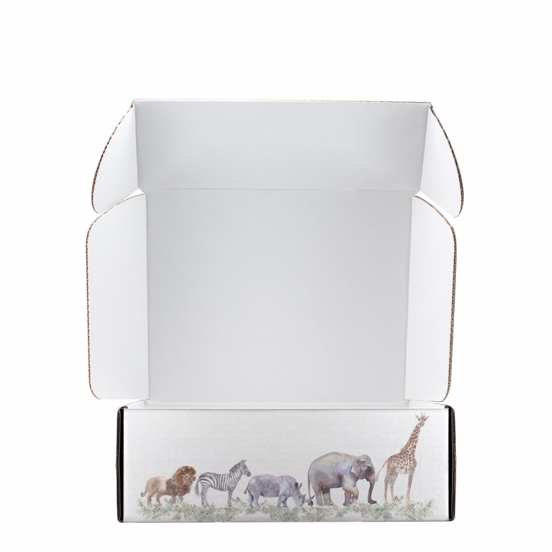 Mailing Box, B-Flute11" x 9" x 4" - White - E - 396 sq in
