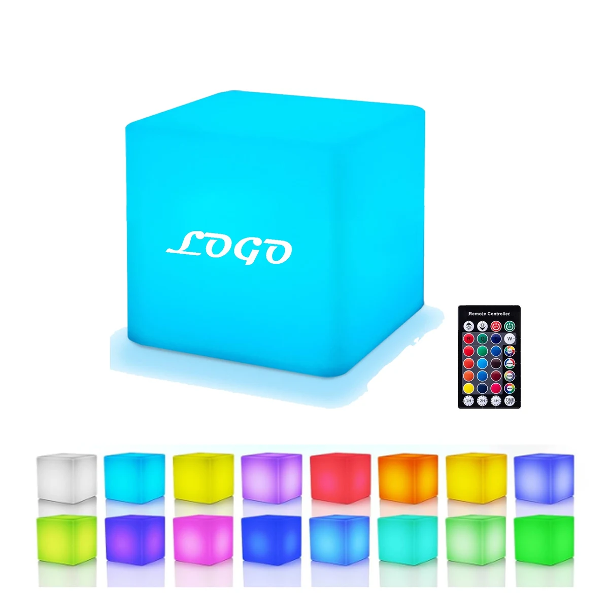 Square 16 Colors Led Light Rechargeable Night Light 1
