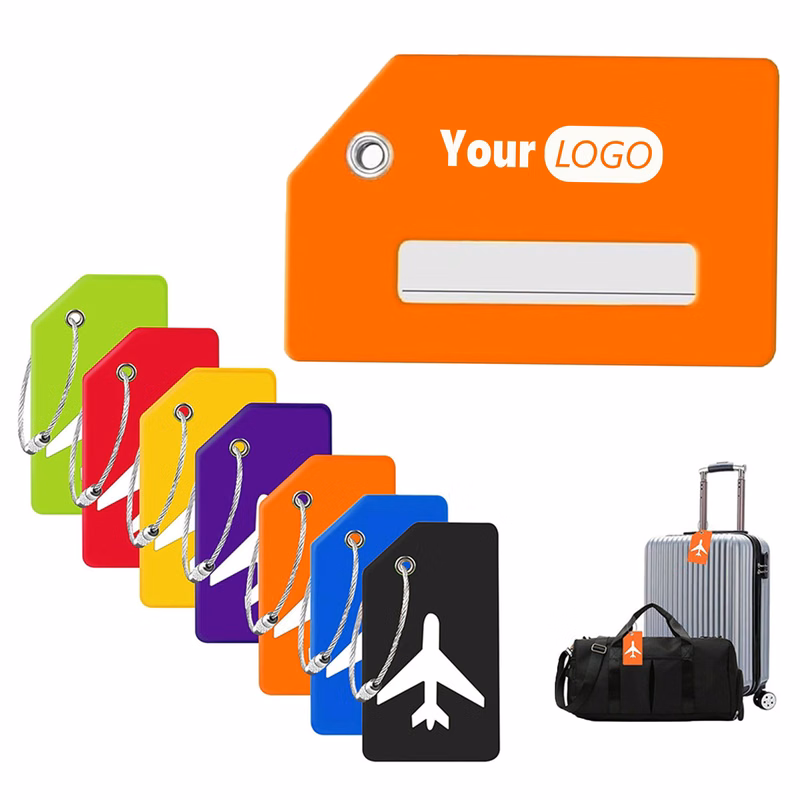 Reusable Silicone Luggage Tag with Info Card Protector