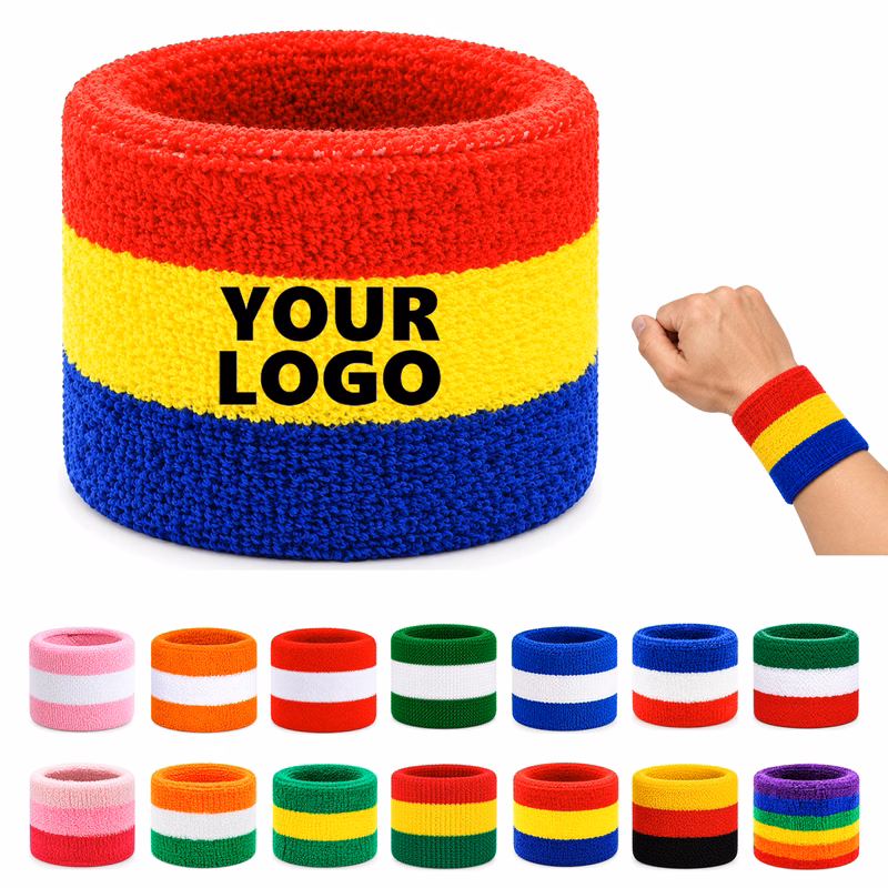 Striped Sports Sweat Wristband