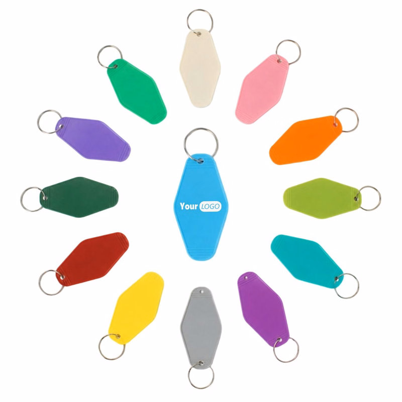 Custom Plastic Motel Key Tag Keychain
