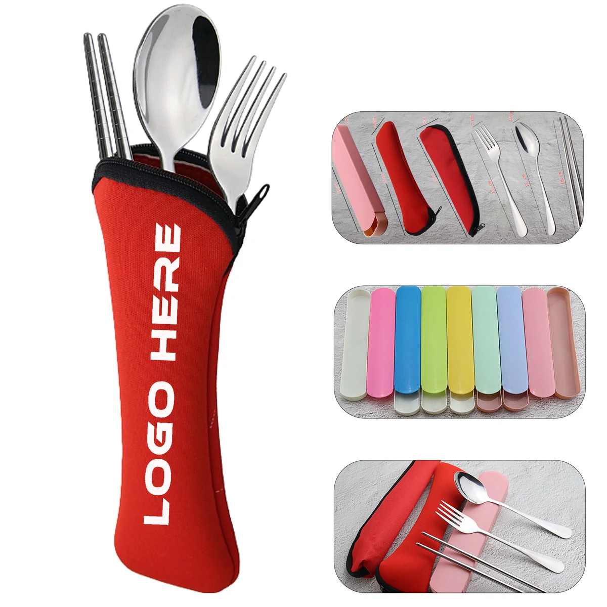 Portable Stainless Steel Tableware Sets with Cutlery 1