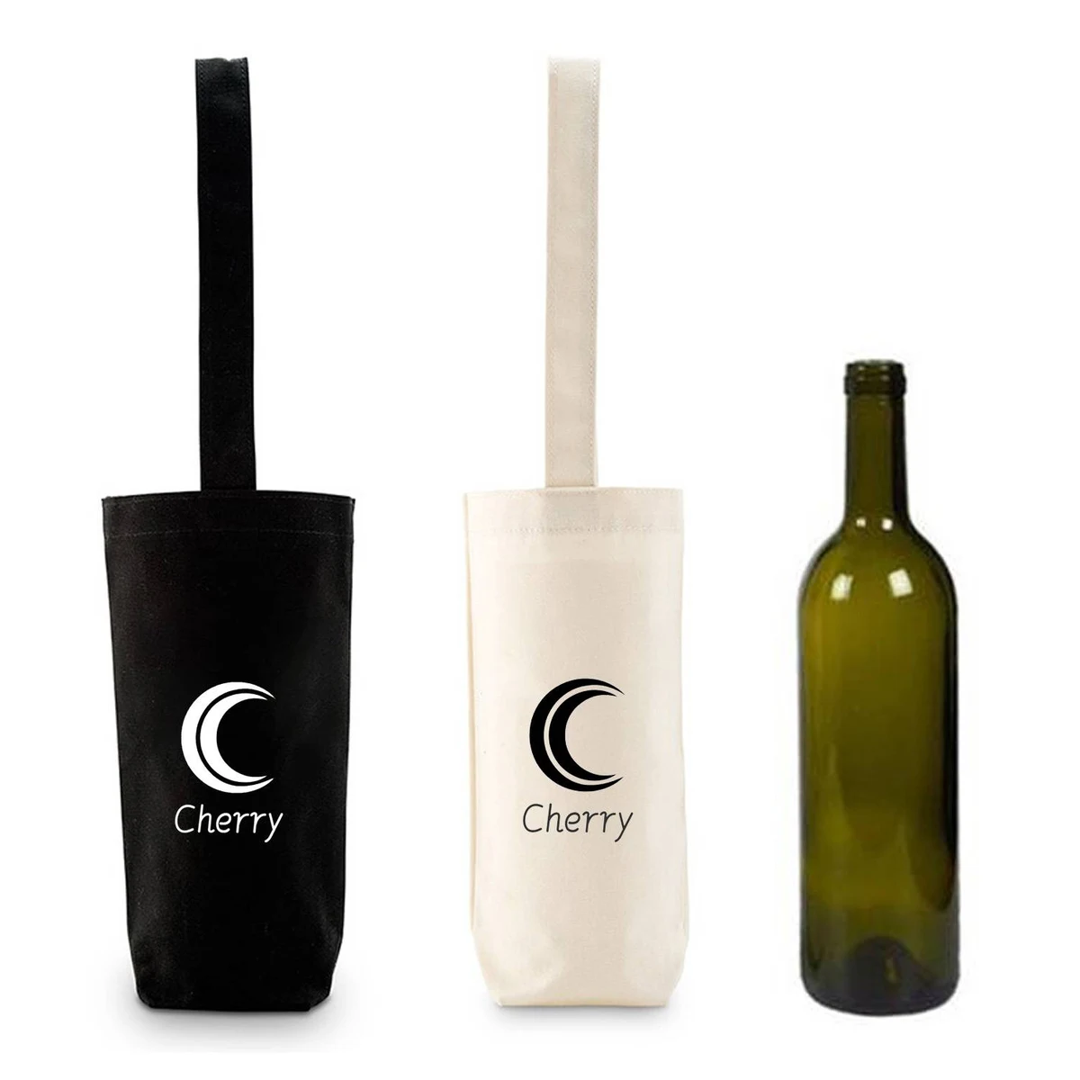 Canvas Wine Tote Bags, custom tote bag with logo imprint 1