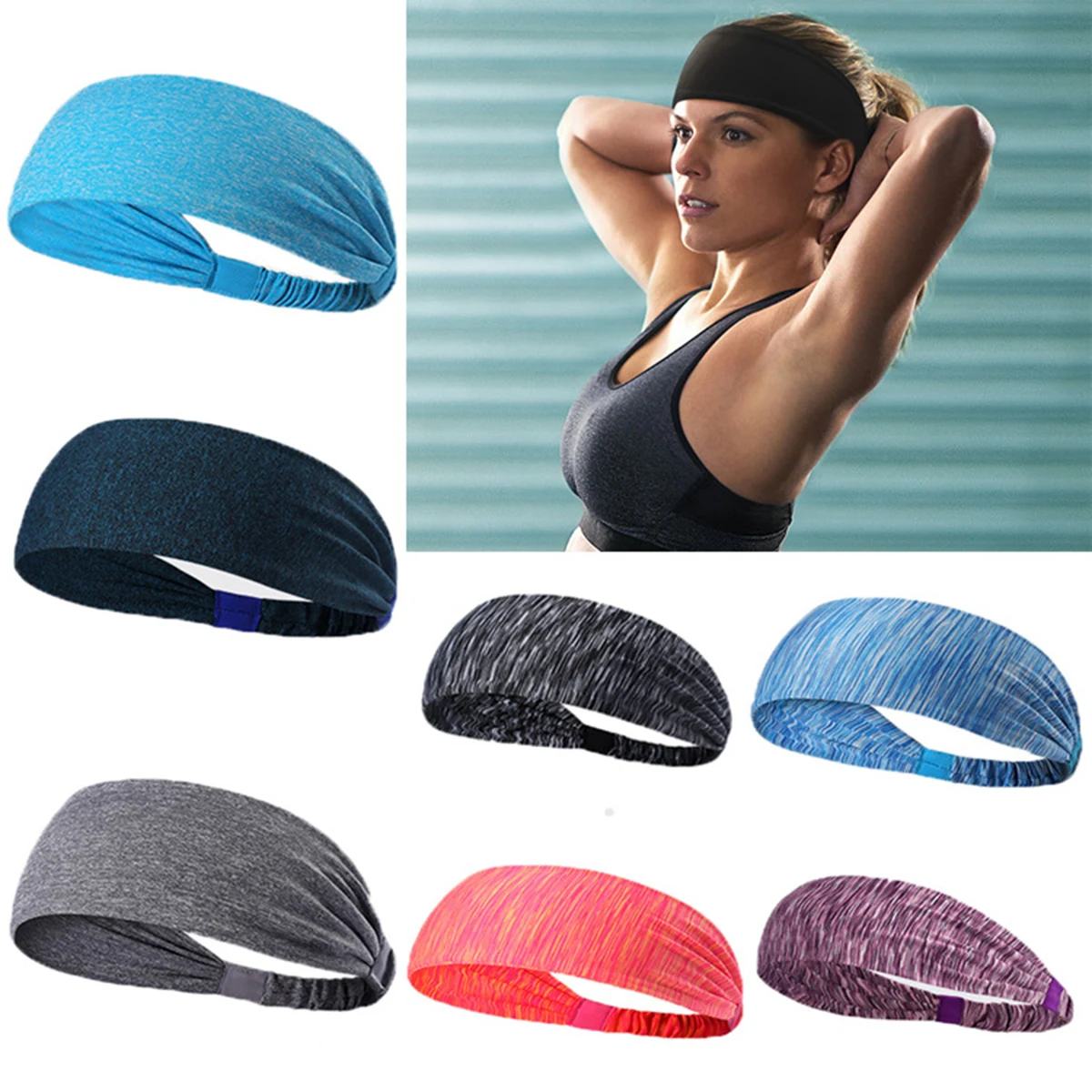 Workout Yoga Sweatproof Headbands 1