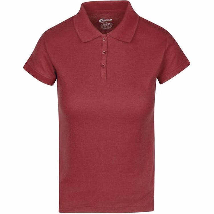 Juniors' Polo Uniform Shirts - Burgundy Size S