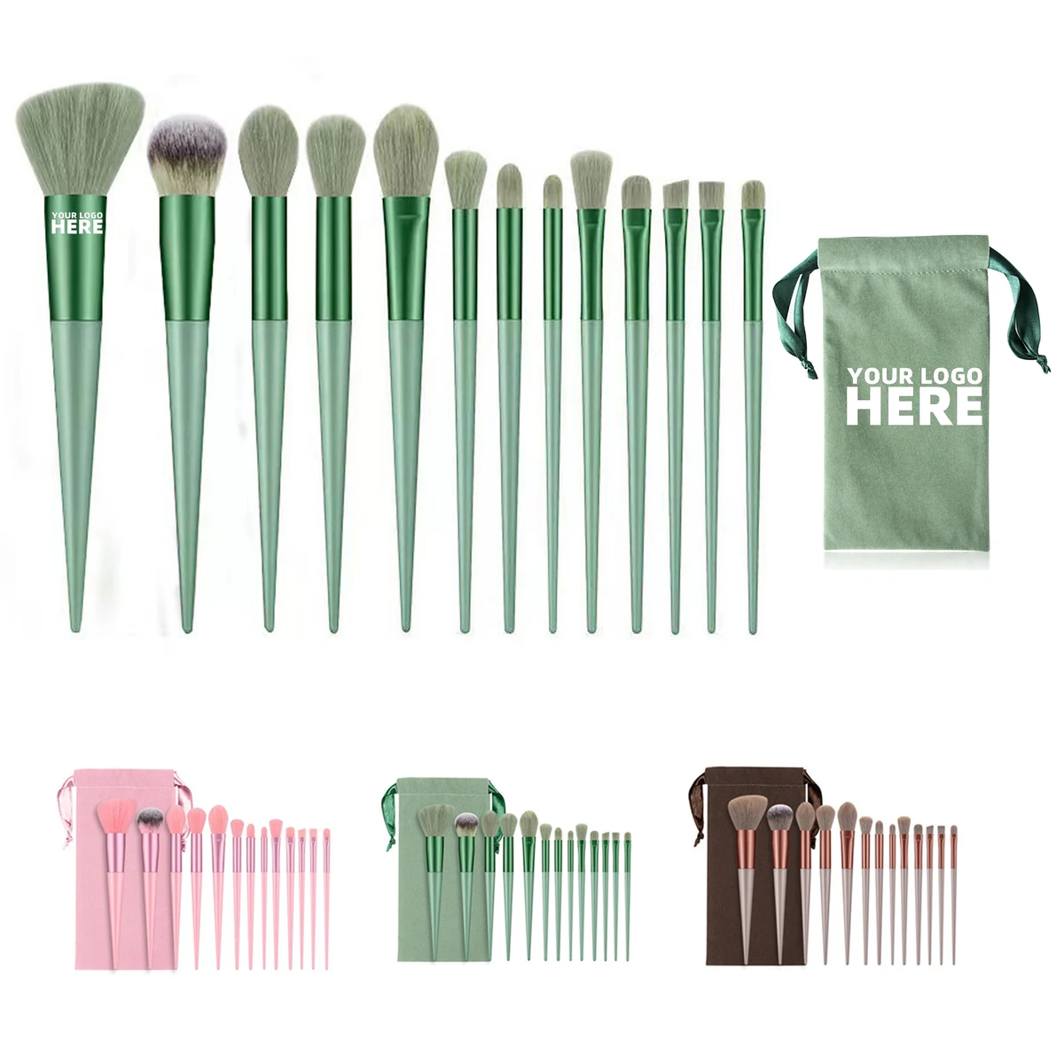 13 Pcs Makeup Brushes With Pouch 1