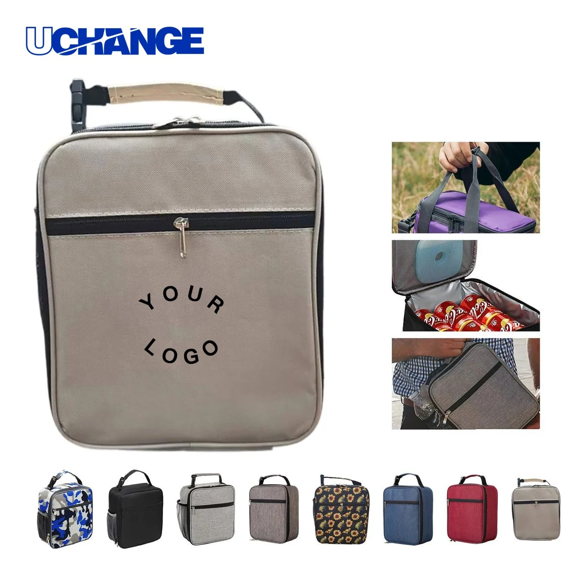 Oxford Lunch Bag Cooler with Double Zipper 1