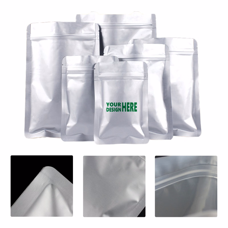 MOQ50 Aluminum Foil Flat Bottom Sealing Bag for Food