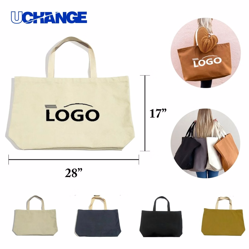 Large Canvas Shopping Tote Bag