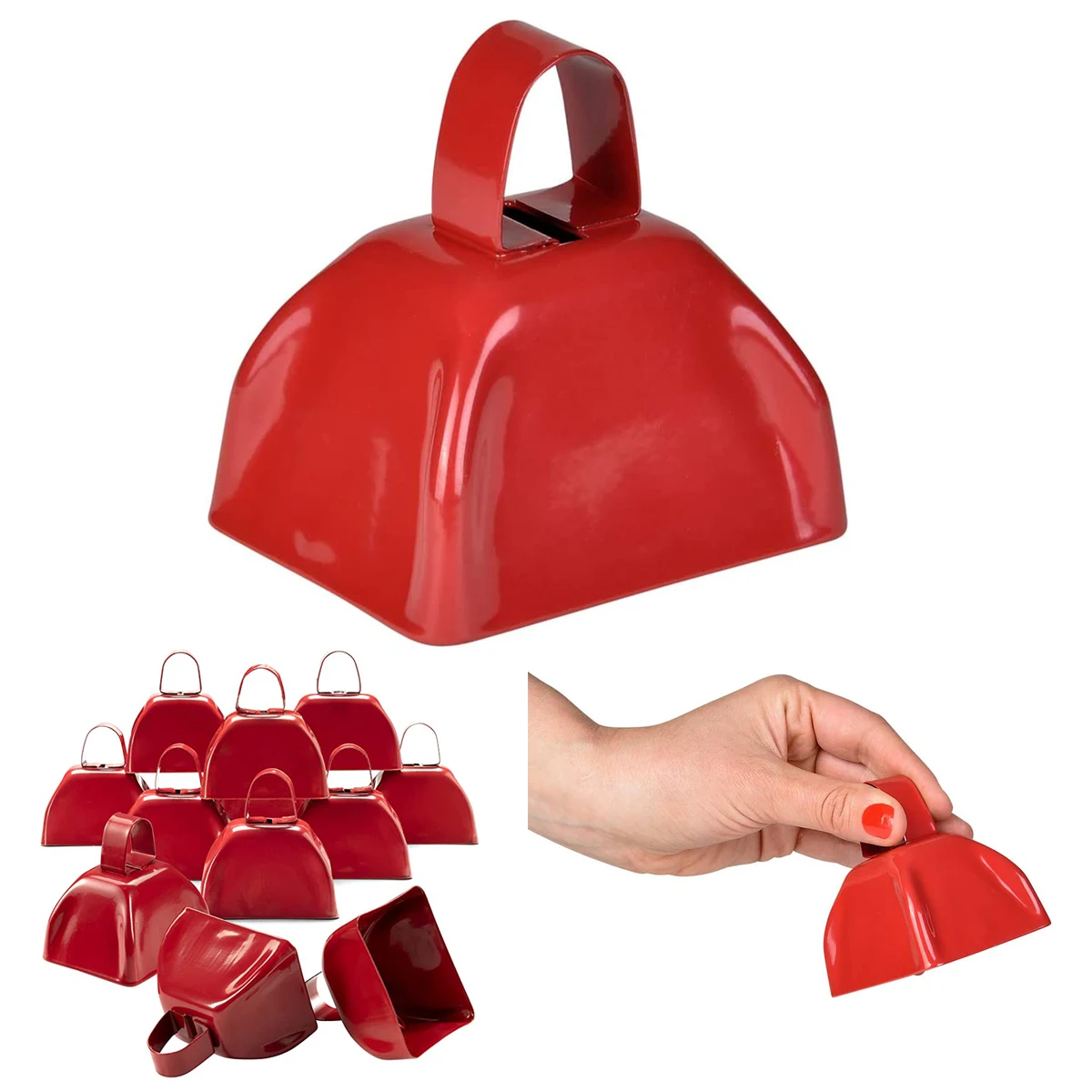 Red 3 Inch Cow Bell Noise Maker 1