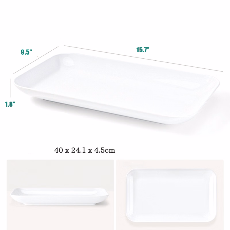 15.7"X9.5"X1.8"Rectangular Melamine Cold Dish
