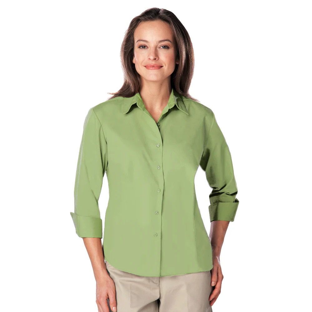 Ladies' 3/4 Sleeve Poplin Shirt 1