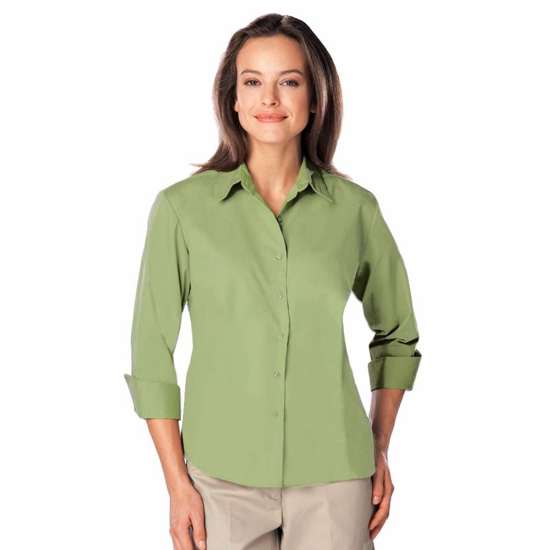 Ladies' 3/4 Sleeve Poplin Shirt