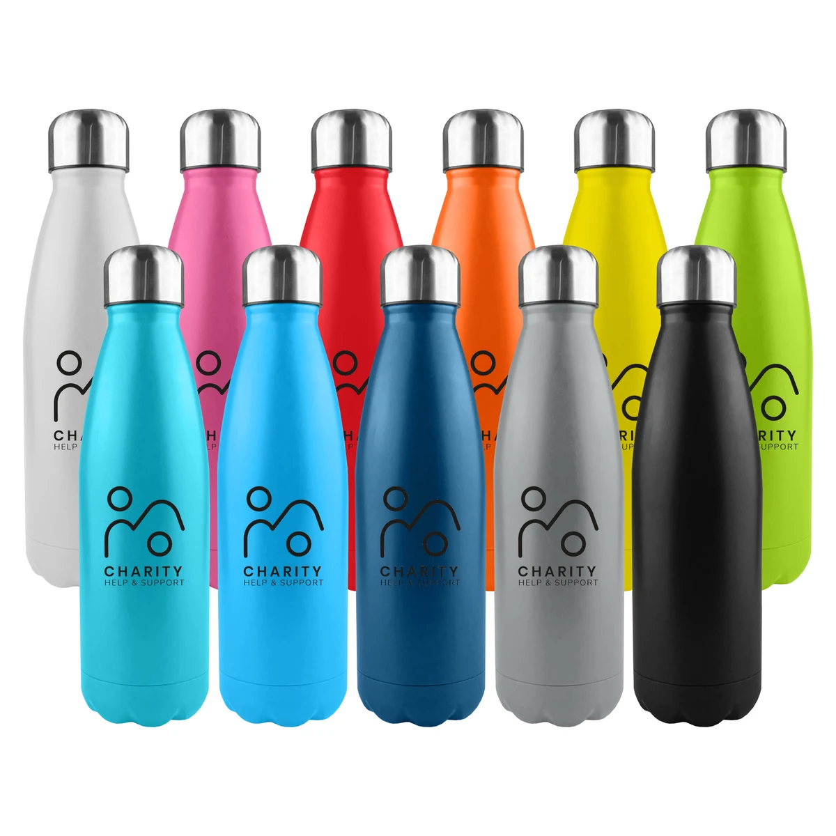 Komo Shiny Stainless Steel Drink Bottle Single Wall 1