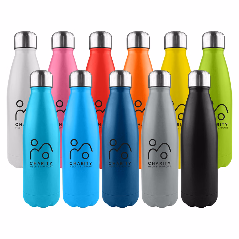 Komo Shiny Stainless Steel Drink Bottle Single Wall