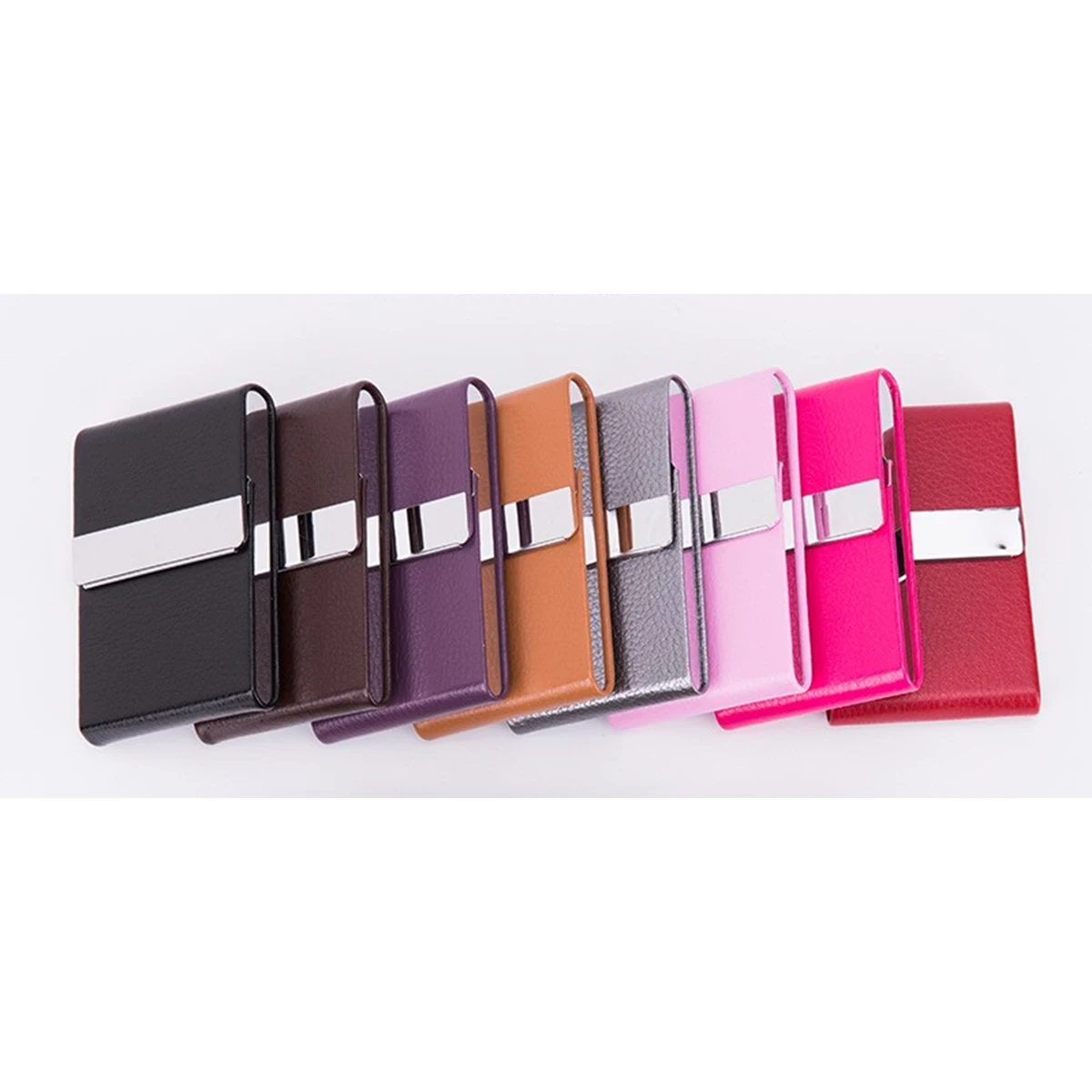 PU leather and stainless steel Business Card Holder 1