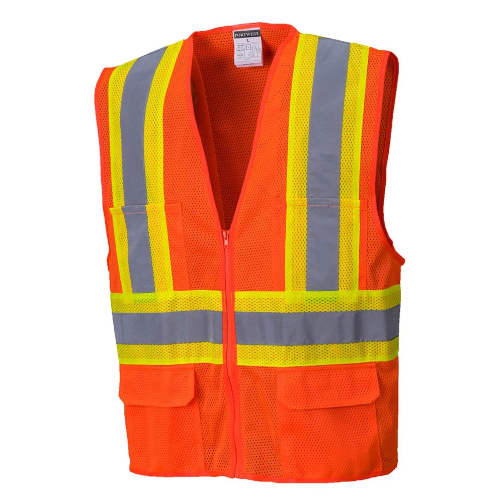 PORTWEST® Class 2 Tulsa Hi-Vis Mesh Executive Vest w/ 6 Pockets 1