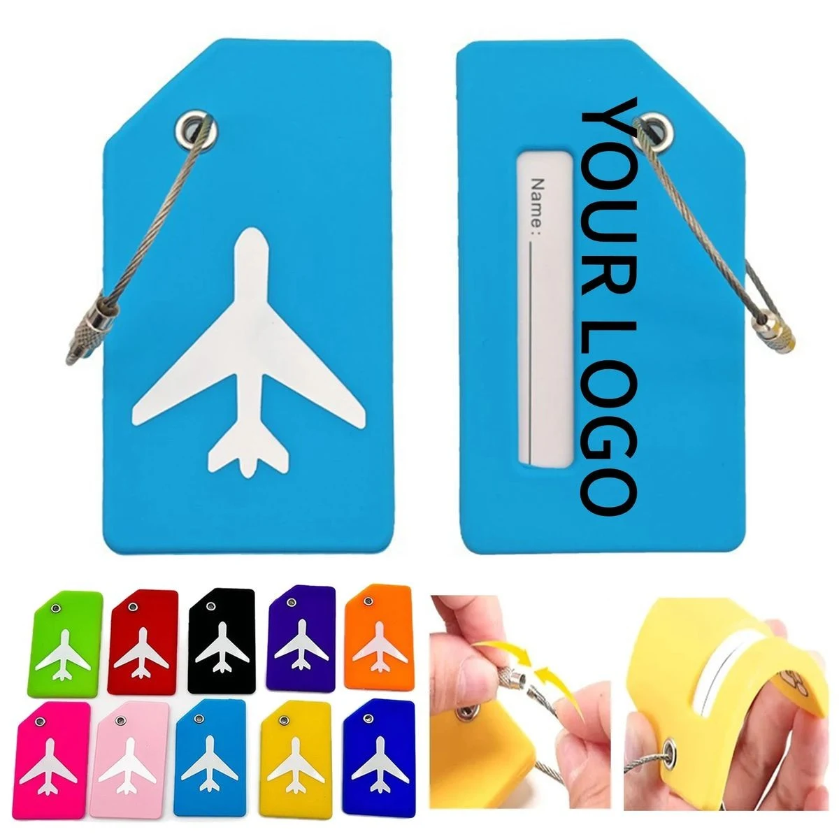 Sleek Aluminum ID Tag for Baggage Identification 1