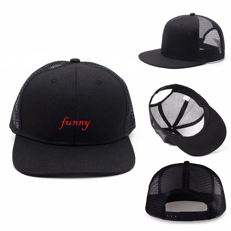 Cotton Flat Mesh Back Cap