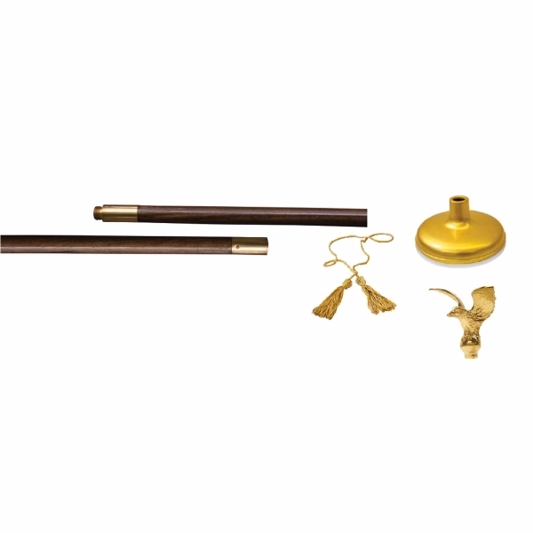 8' Oak Wood Indoor Pole Display Kit