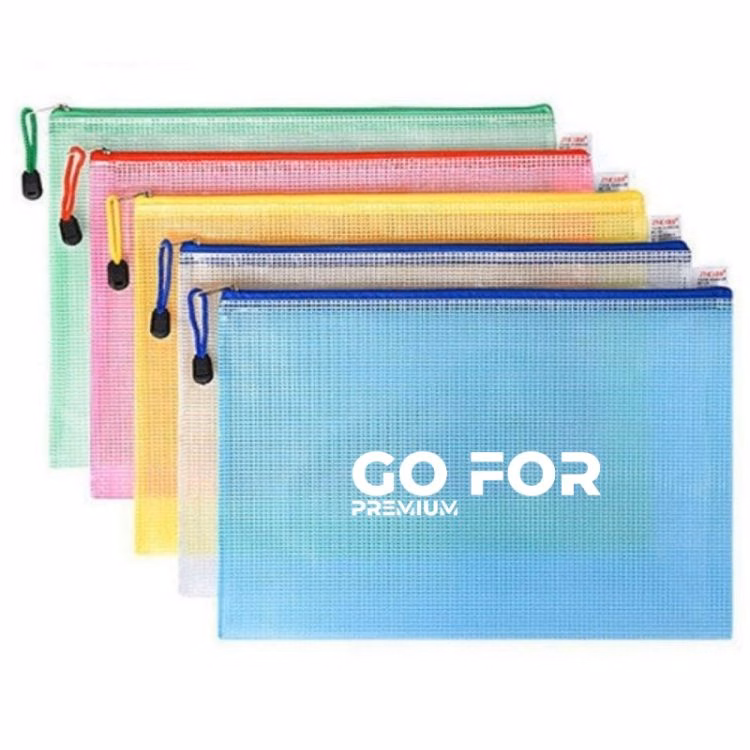A4 Waterproof Zipper File Pouch Bag