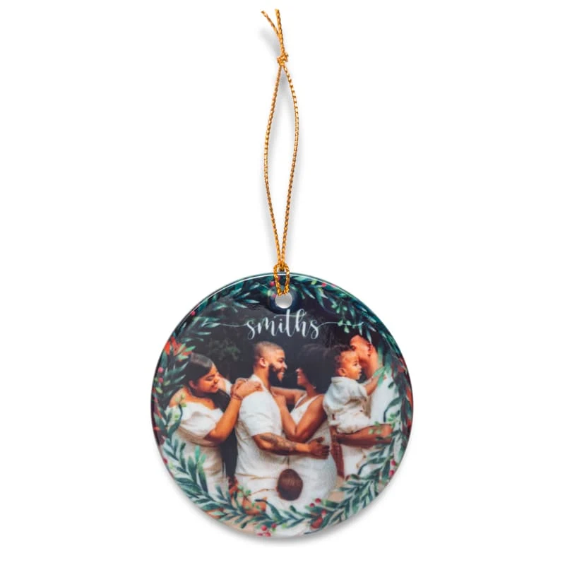 Full Color Ceramic Christmas Ornament 1