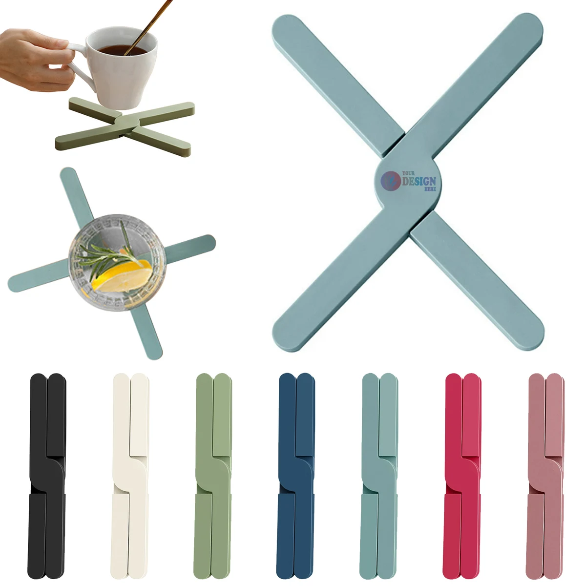 Heat-resistant Silicone Folding Cup Mat 1