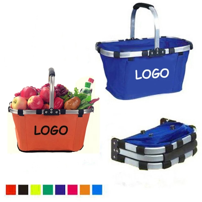 Promotional folding basket portable shopping 1
